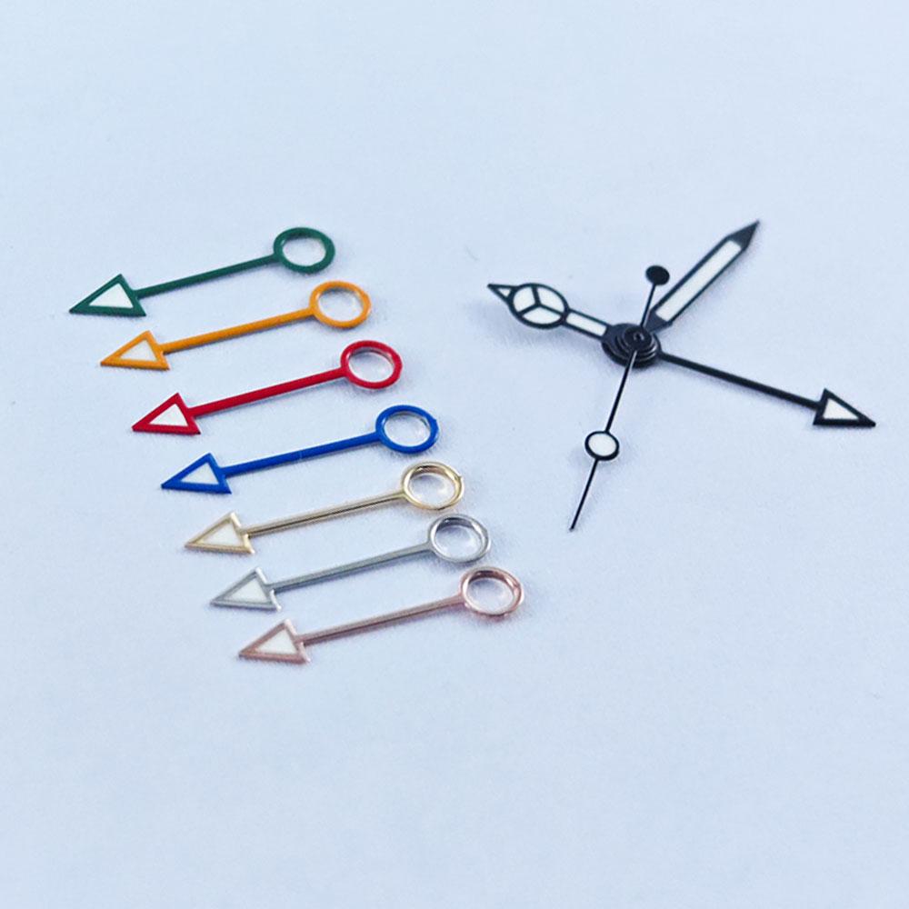 GMT NH34 Watch Hands Black 4Pins Fit NH34A Movement Blue Green Luminous Pointers Gmt-Needles Mod for Seiko Mod Parts