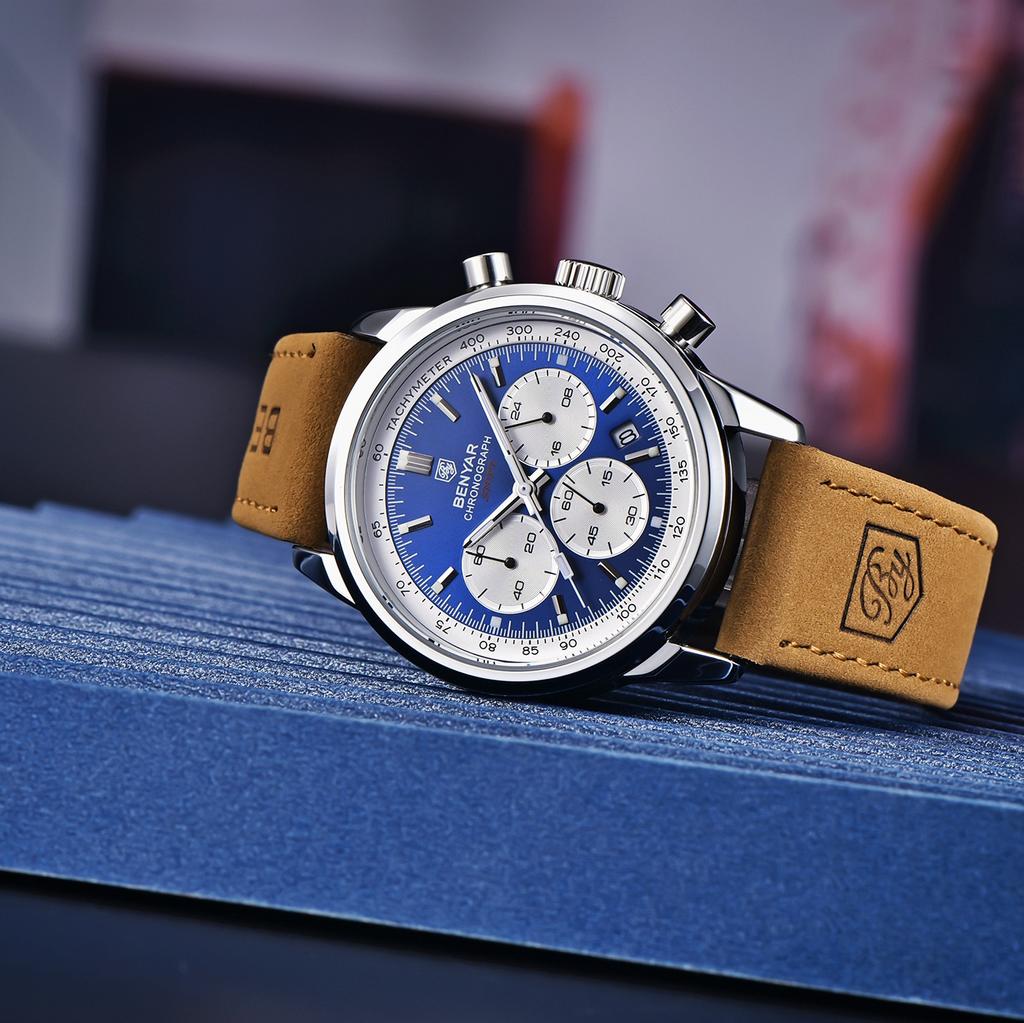 BENYAR Relojes de cuarzo a prueba de agua, relojes de cuarzo para hombres con movimiento, reloj de lujo, reloj deportivo informal para hombres