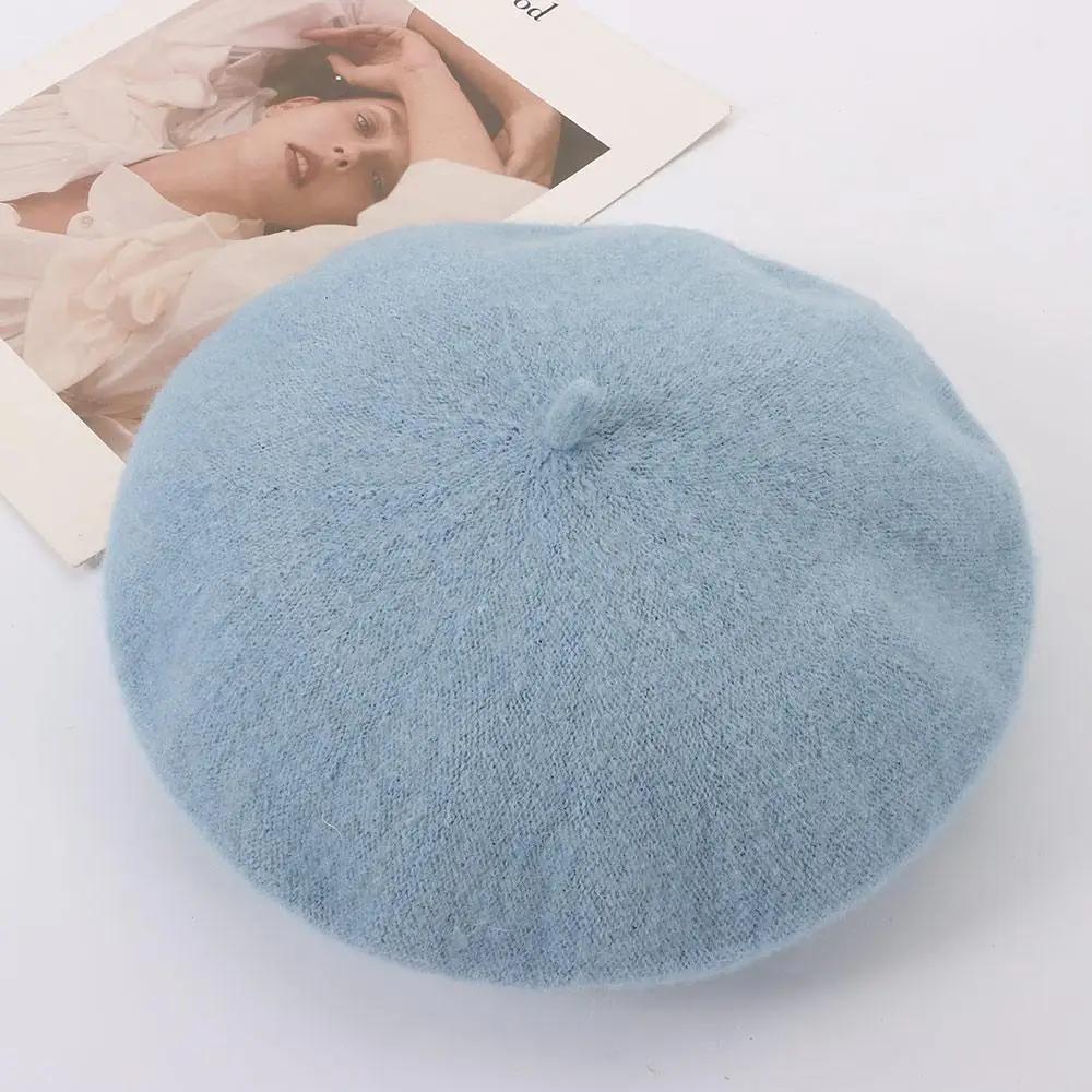 French Beanie Baggy Flat Cap Hat Autumn Beret Hat Wool Beret Cap Felt Berets