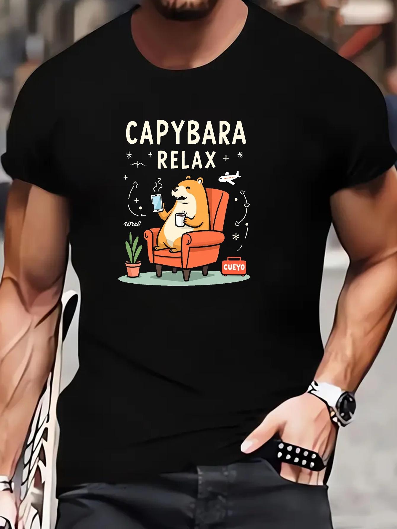 Casual Summer T-shirt - CAPYBARA RELAX Graphic Tee S