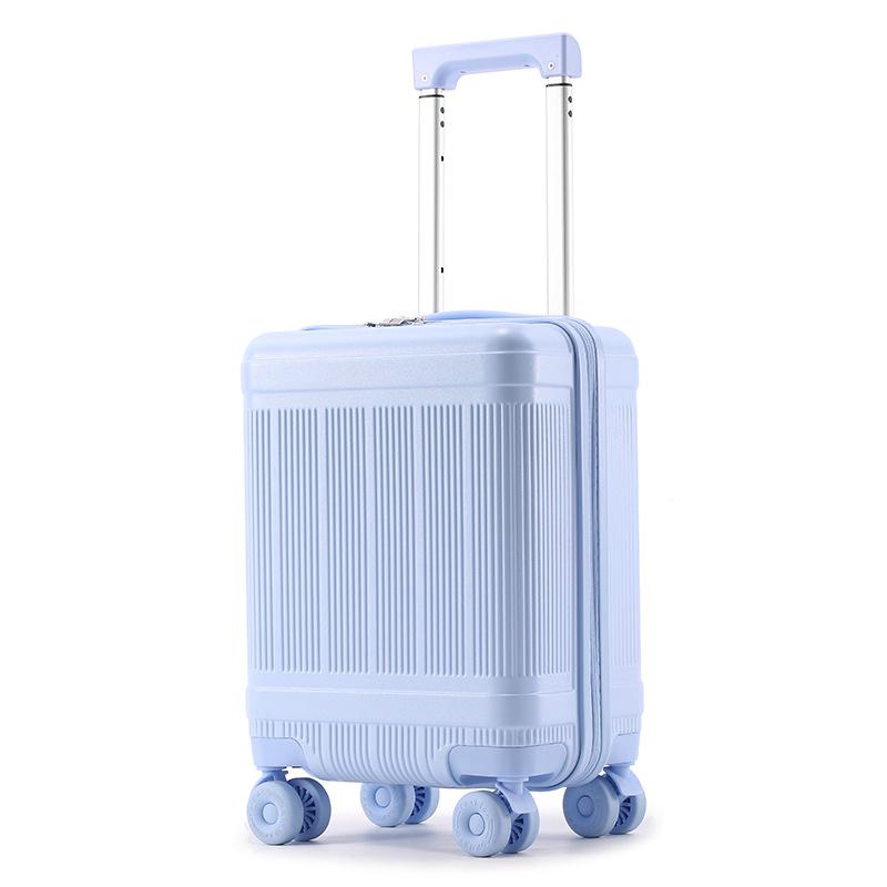 16-Inch Leather Carry-On Suitcase with Universal Wheels - Trolley Case for Men and Women