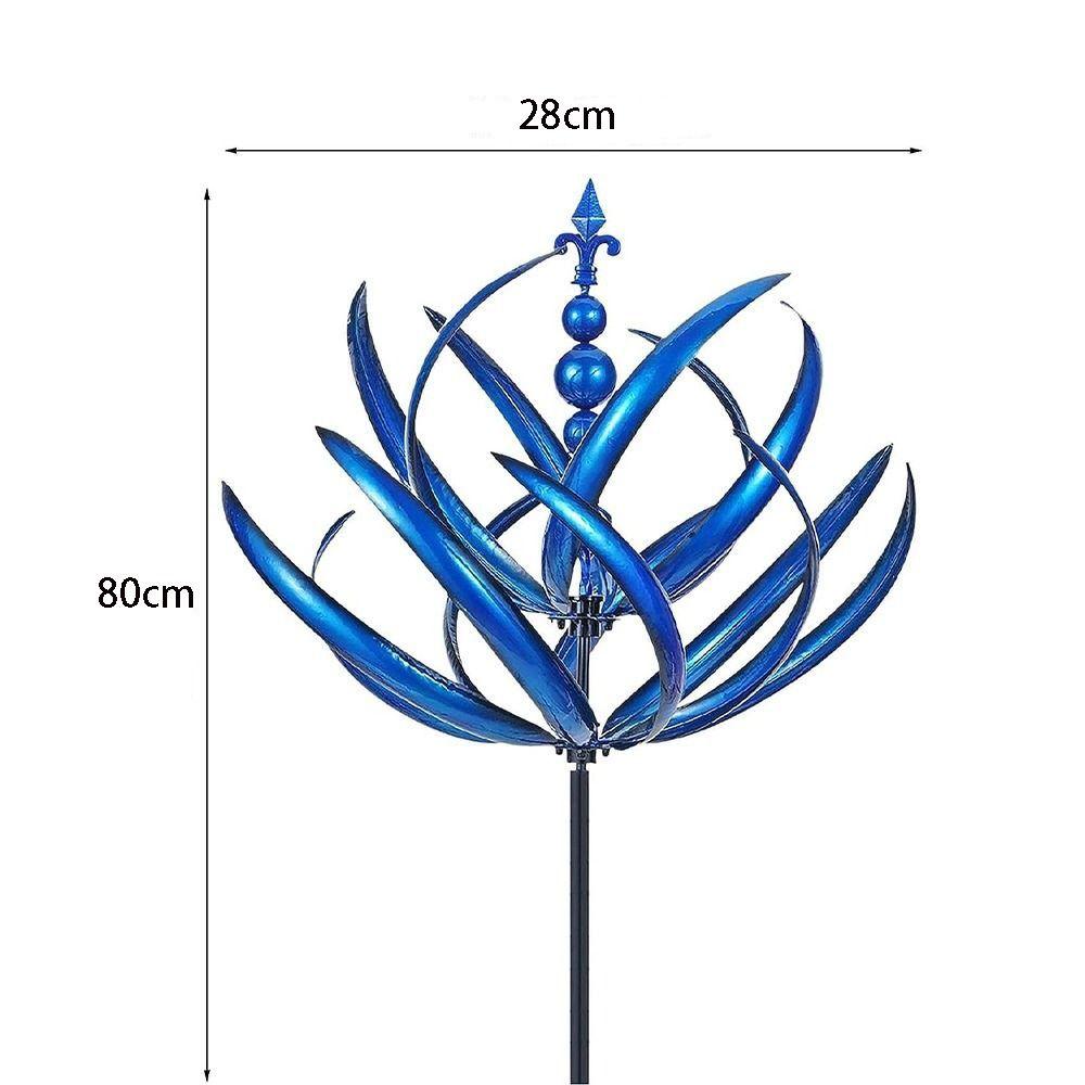 Modern Windmill Gardening Plug Wrought Iron Wind Solar Spinners  Courtyard