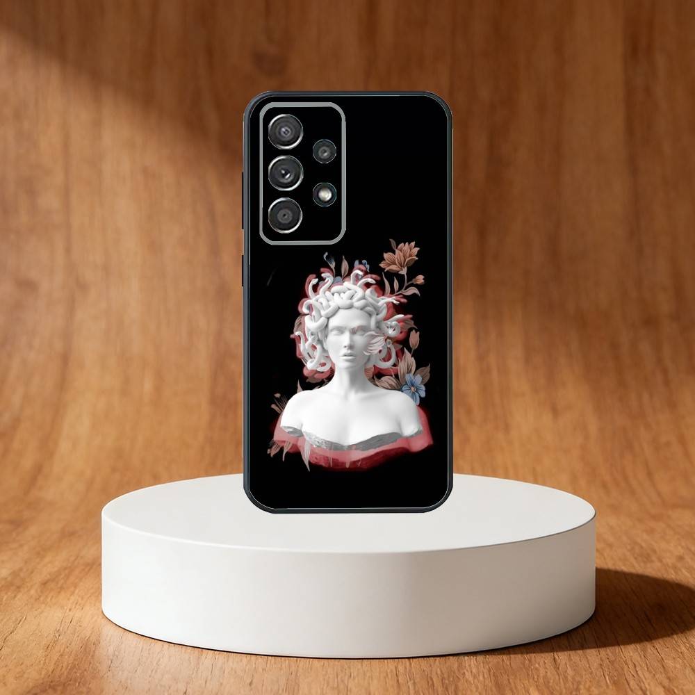 Medusa G-Greek Mythology Phone Case For Samsung S25,S24,S21,S22,S23,S30,Ultra,S20,Plus,Fe,Note,10,9,5G Black Cover