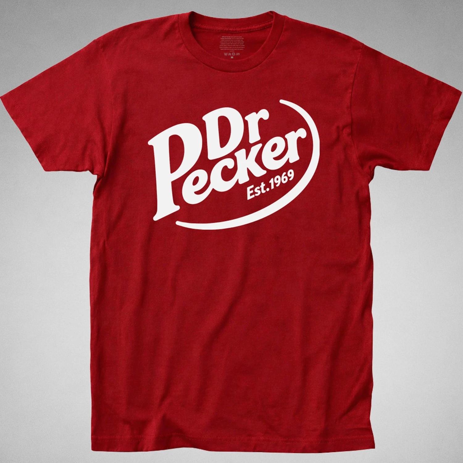 DR. PECKER EST. 1969 T-Shirt womens 90s  ADULT tee DR. PEPPER soda pop PARODY XXL