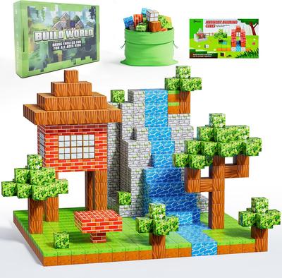 Magnetische Bausteine Build Mine Magnetwelt Set für Jungen & Mädchen Magnetisches Konstruktionsspielzeug Montessori Sensorikspielzeug Geschenke