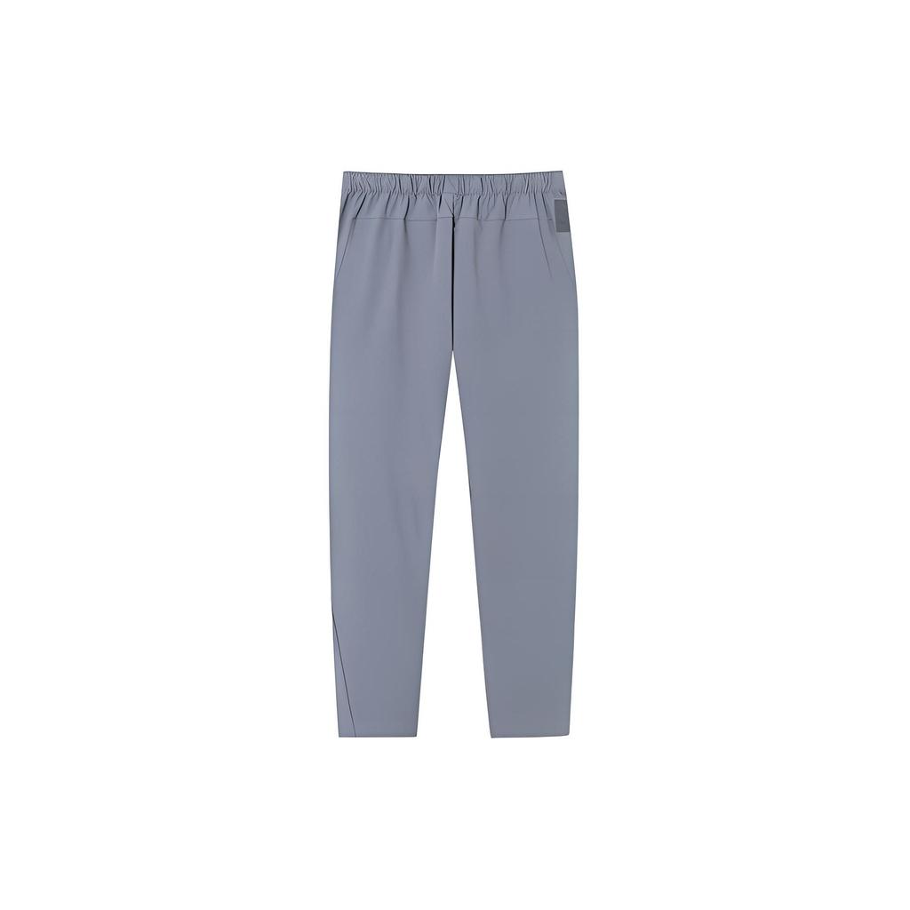 Anta Outdoor Series Solid Color Mid Waist Straight Leg Casual Pants Men Bottoms Pencil-Gray 152416501-2