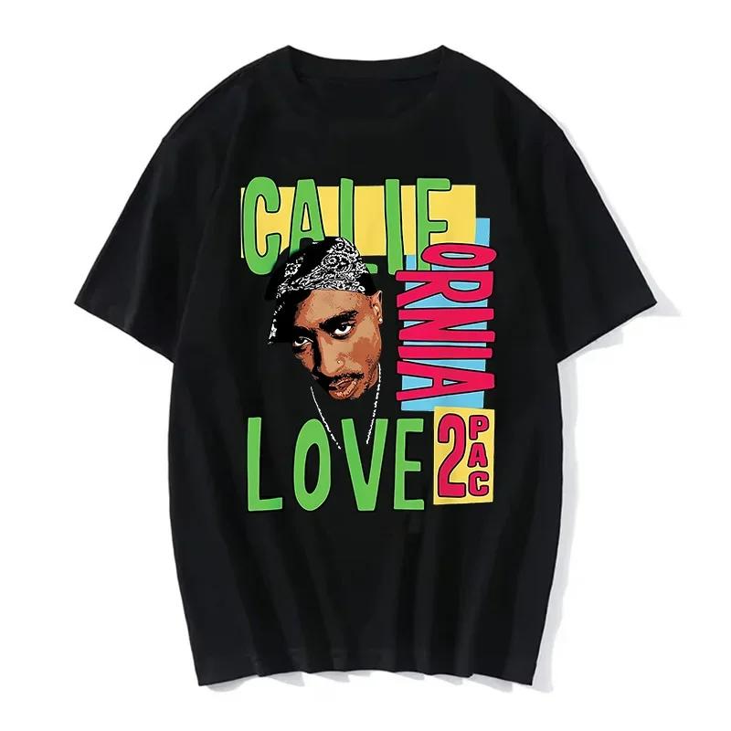Rapper Tupac Top Streetwear Hip Hop Streetwear Short Sleeve Graphic Print T Shirt Men Women Harajuku Y2K Fashion Loose Oversized Summer New Tee