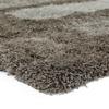 Grey Rectangles Pattern Long Pile Rug 120x170