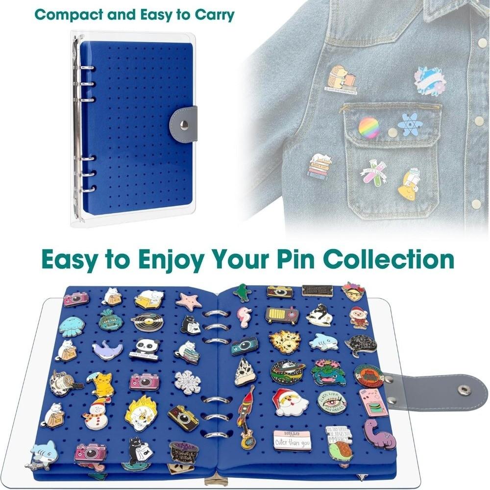 Dust-proof Brooch Display Board 8 Pages Badges Collection Book  Home Accessory