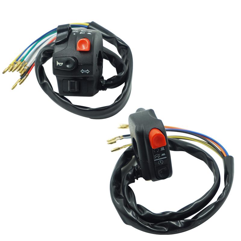 

Универсальный 7/8 22 мм переключатель на рулевой колонке мотоцикла для звукового сигнала, запуска, убийства, дальнего/ближнего света, противотуманных фар, кнопки указателя поворота