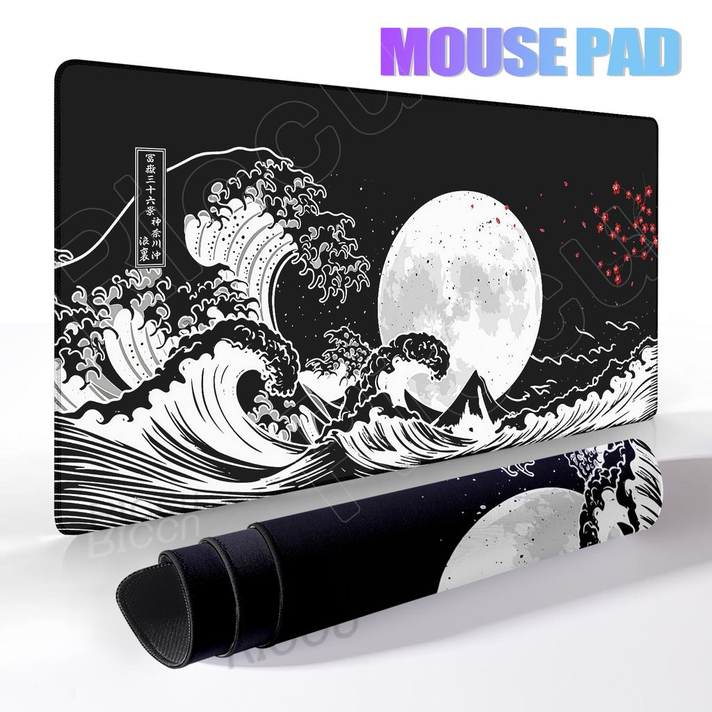 Large Mousepad Japan Great Wave Kanagawa Mousepad Keyboard Mat Deskpad Pc Game Desk Mats Company Mouse Pad Minimalist Mouse Mats
