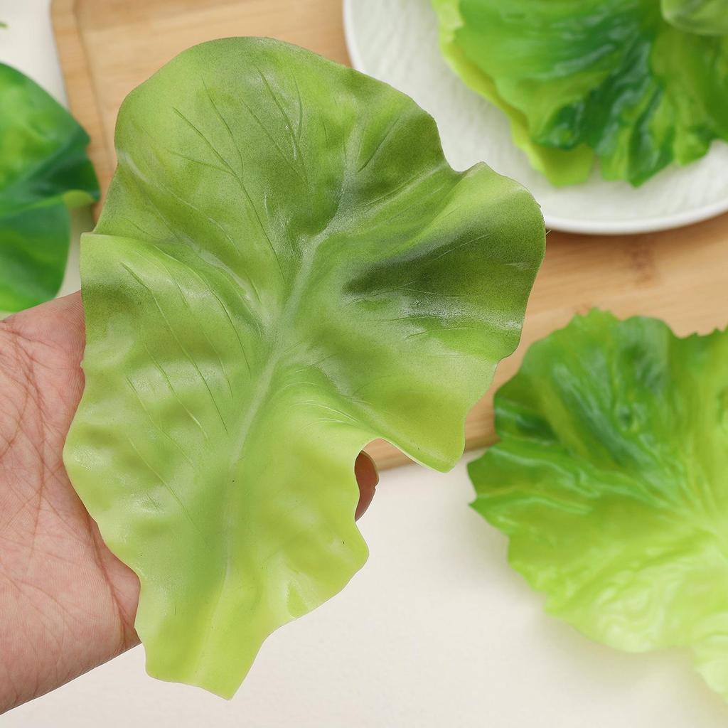 Simuliertes Salatblattmodell für Hot Pot & Foto-Requisiten – Grünes Gemüse-Display-Accessoire