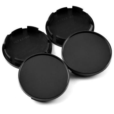 Rhinotuning 4-Piece Wheel Center Caps, 64.5mm Outer Diameter, 58mm Inner Diameter, Black, DIY Wheel Covers, Center Covers