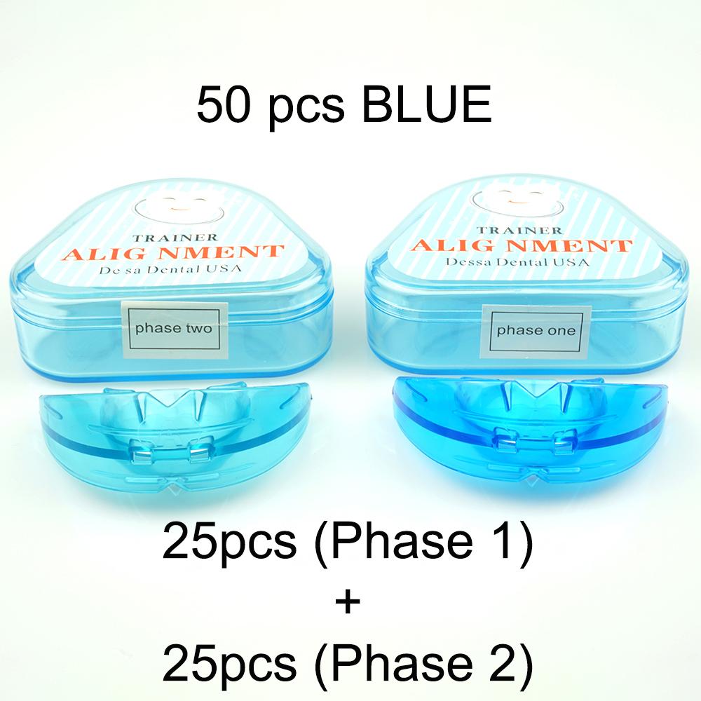 Durable And Safe 50Pcs Dental Silicone Orthodontic Braces Appliance Braces Alignment Trainer Teeth Retainer Bruxism Mouth Guard Tooth Whitening