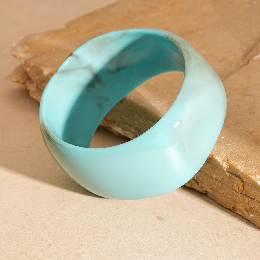 DIEZI 7 Style Fashion Irregular Geometric Resin Bangles Vintage Punk CCB Gold Color Bracelet Bangle For Women Men Gift Jewelry