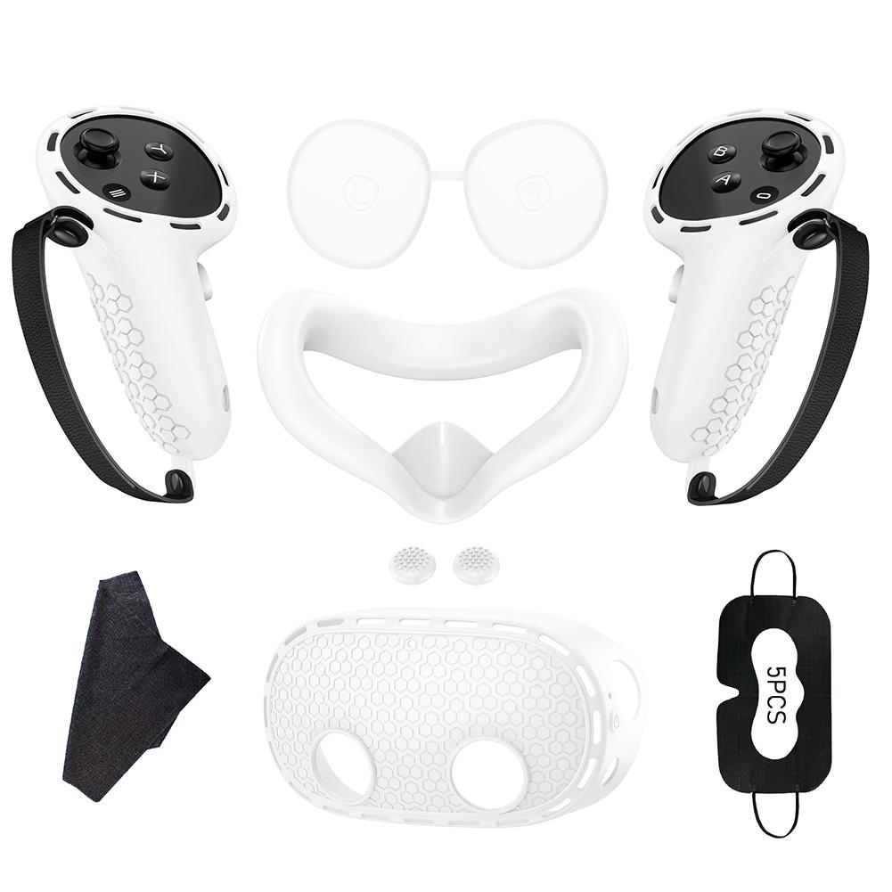 Silicone Cover Set Controller Grips VR Shell Cover VR Silicone Case for Meta Quest 3S VR Headset Accessories