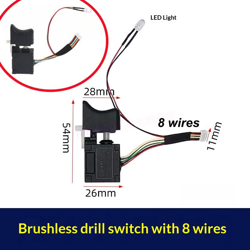 Electric Drill Speed Control Switch 1Pcs Brushless Heavy Duty Push Button Trigger for Industrial Power Tool Maintenance