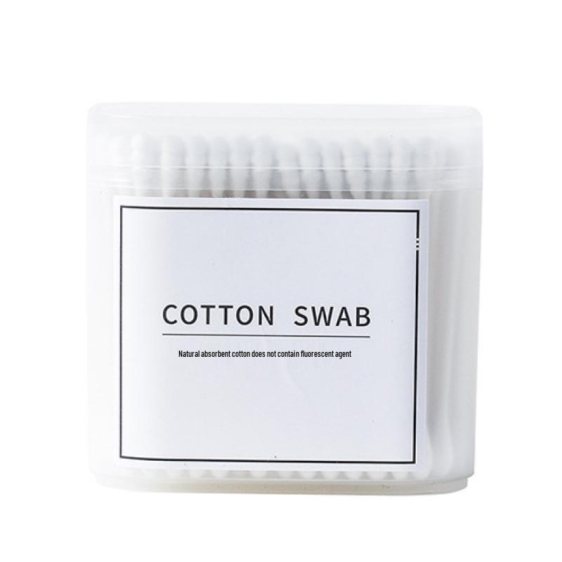 Double-Ended Cotton Swabs: Soft Round & Pointed Tips for Makeup and Ear Cleaning