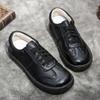 Mode GKTINOO 2025 Neue Frühling Damen Ballerinas Schnürschuhe Runde Zehenpartie Echtes Leder Ballerinas Damen Freizeitschuhe Weiche Sohle Damenschuhe