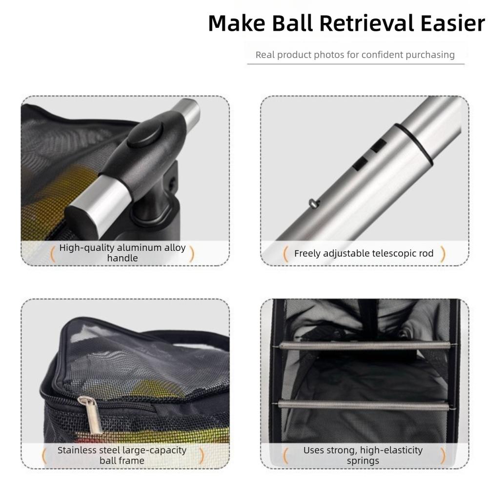 Retractable Pickleball Picker Large Capacity Ball Retriever New Ball Collector Outdoor Court