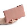Womens Top Grain Leather Wristlet Clutch Phone Holder Long Wallet Purse Zipper Hand Bag