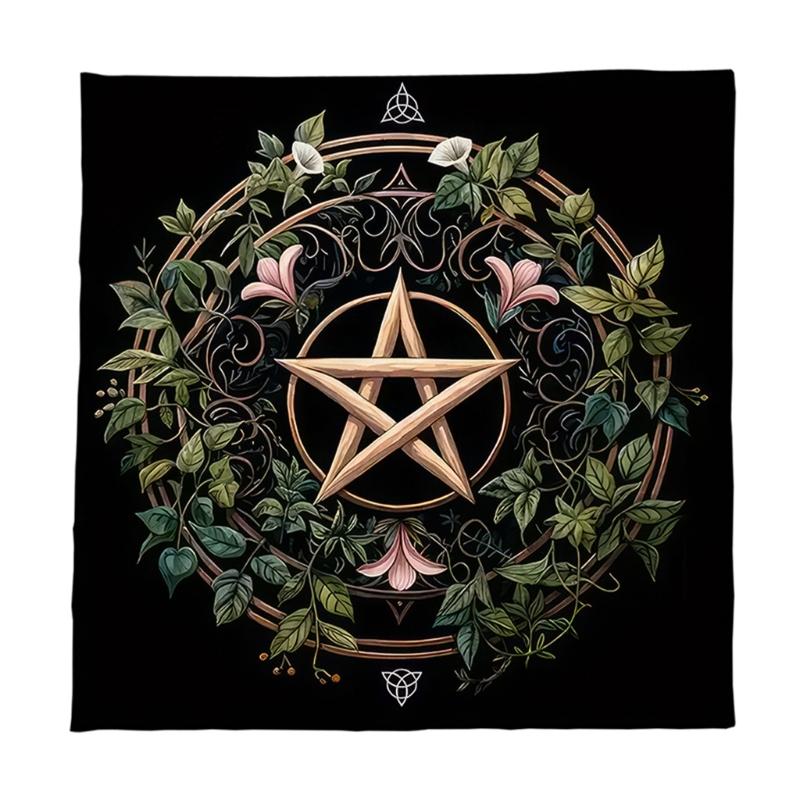 Divinations Tablecloth Star Plant Astrology Tarots Card Tablecloth Altars Cloth Divinations Board Game Accessory