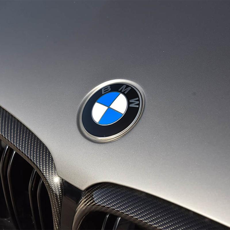 Classic ABS 74mm 82mm 2 Fixed Rear Boot Badges Front Hood Emblem Logo For BMW F15 F10 E64 E63 E60 E52 E83 E46 E92 E90 E93 F20 X3