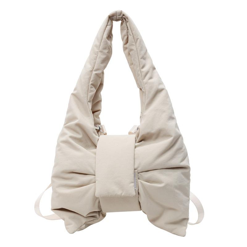 Casual large-capacity nylon cloth bag women's new versatile bow shoulder bag commuter messenger bag