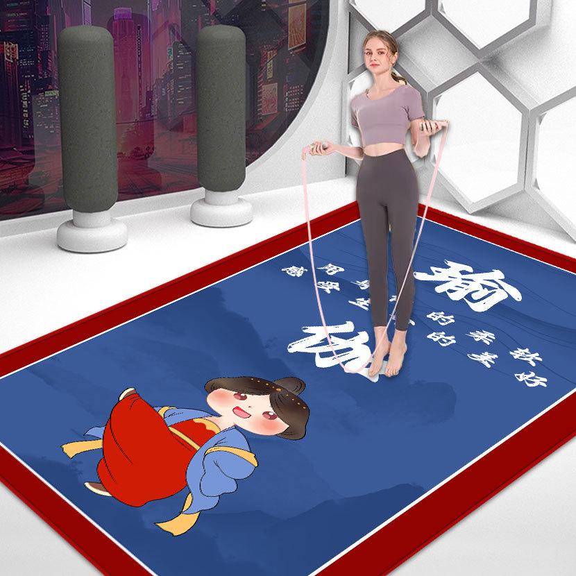 Schalldämpfende, rutschfeste, stoßabsorbierende Übungsmatte für Springseilspringen, Yoga und Dance-Fitness