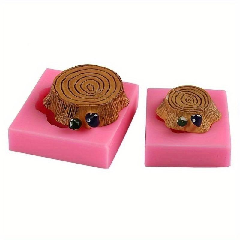 Details About Tree Gumpaste Silicone Fondant Stumps Mold Cake DIY Little Bread Baking Mould 3D