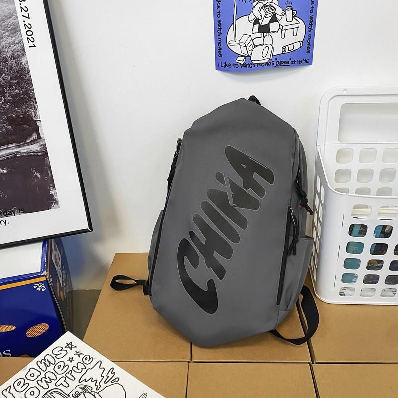 Simplified Letter Print Student Large Capacity Casual Backpack School For