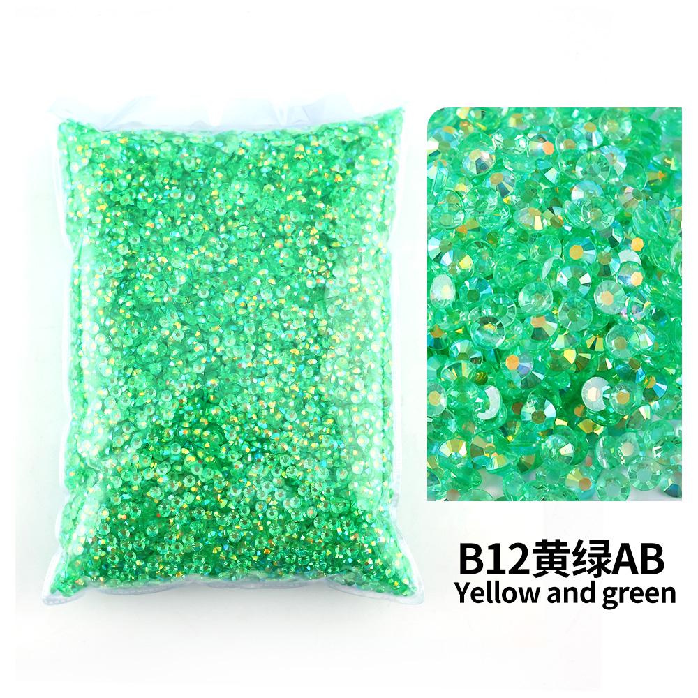 Wholesale Bulk Resin Rhinestone Jelly Color AB transparent AB 2mm,3mm,4mm,5mm,6mm Facets FlatBack Nail Art Garment Decoration