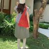 Yogodlns Korean Style Hollow Out Knitted Weave Bag Solid Color Vacation Style Knitted Shoulder Bag Handbag Braided