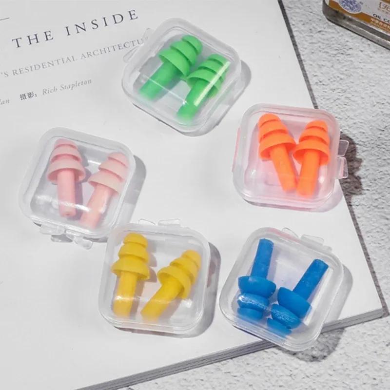 20pairs Soft Silicone Earplugs Waterproof Swimming Ear Plugs Reusable Noise Reduction Sleeping Ear Plugs Hearing Protection