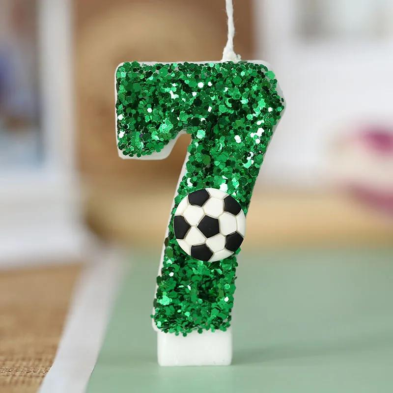 Football Cake Candles Decoration Soccer Ball Birthday Party Supplies for Kids Toy Gifts Home Decoration Anniversary Cake Candle