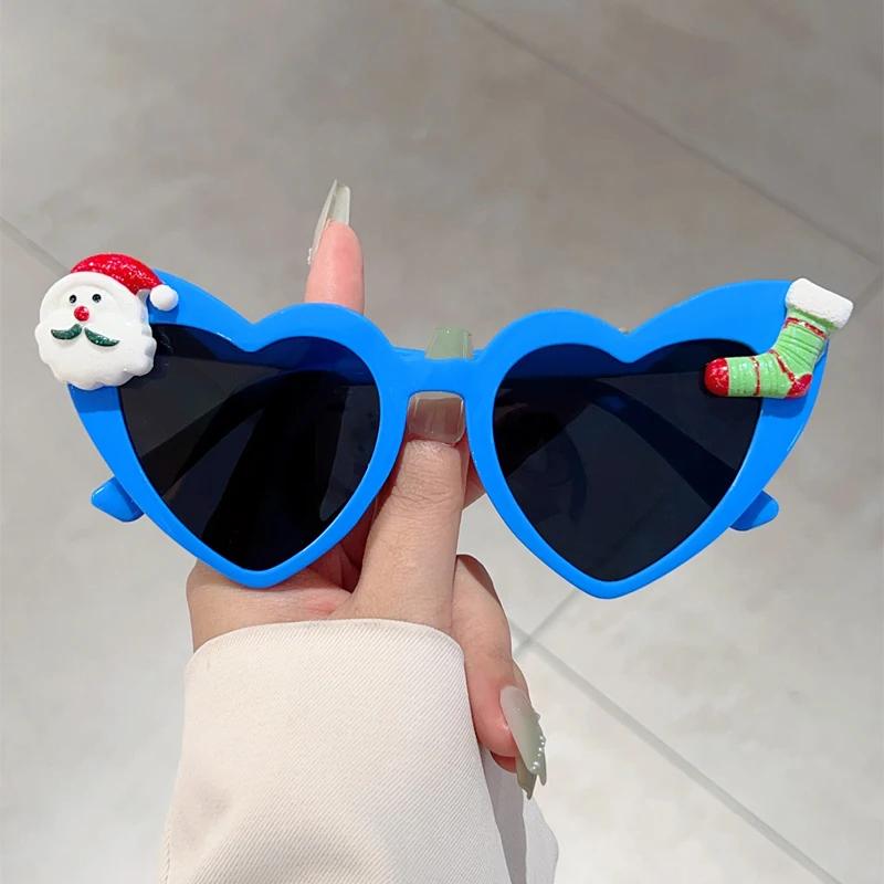 Heart Shaped Sunglasses Women New Cute Christmas Decorative Shades Fashion Original Design Festival Rave Sun Glasses