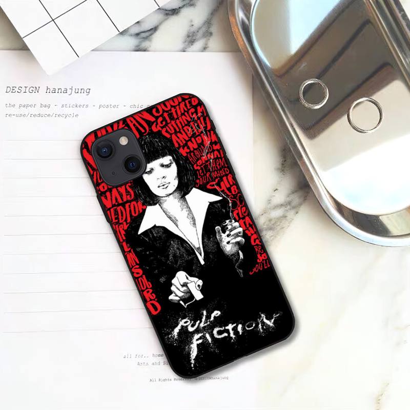 Funny Pulp Fiction Phone Case For iPhone 11 12 Mini 13 14 15 Pro XS Max X Plus SE XR Shell