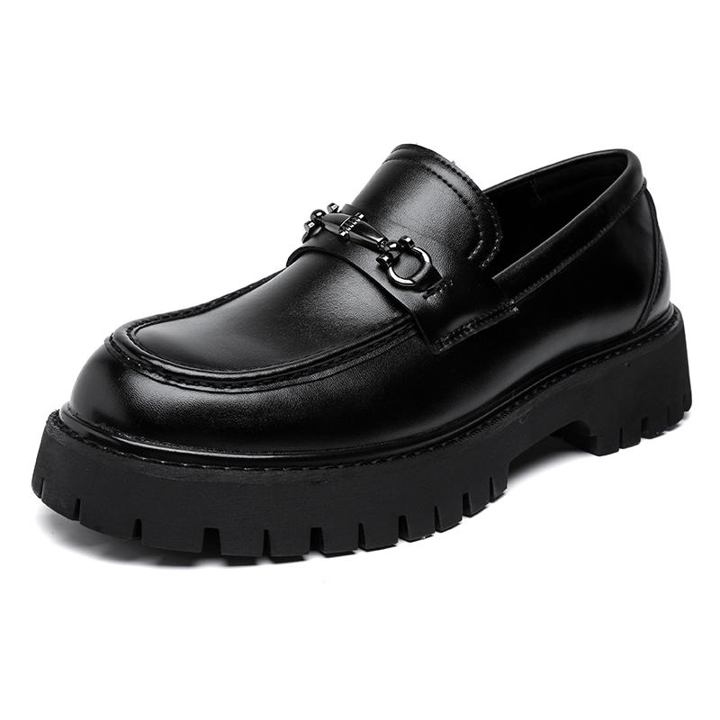 Thick Soled Black Men's Loafers New Designer Trend Styles Outdoor Fashion Party Daily Office Youth Hot Selling Shoes Plus Size