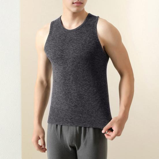 Men Vest V-Neck Sleeveless Slim Fit Pullover Tops Solid Color Casual Base