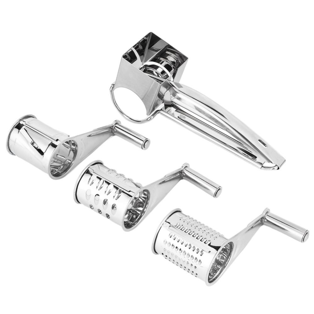Rotatable Hand Crank Cheese Grater Silver Cheese Cutter Slicer Rotary Cheese Grater Kitchen