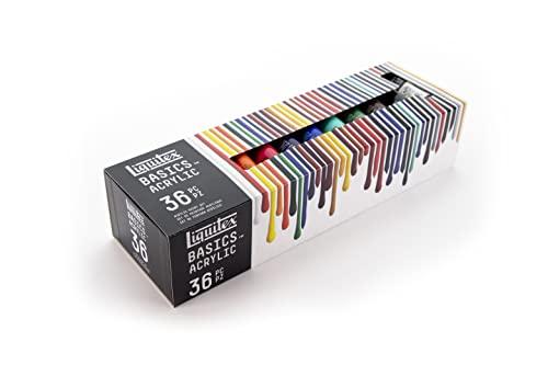 Liquitex Basics Acrylic Paints, 36-Color Set, 22ml