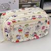Hatsune Miku Pencil Case Cute Anime Cosplay Large Capacity Stationery Bag For School Student Multi Layer Makeup Storage Pouch