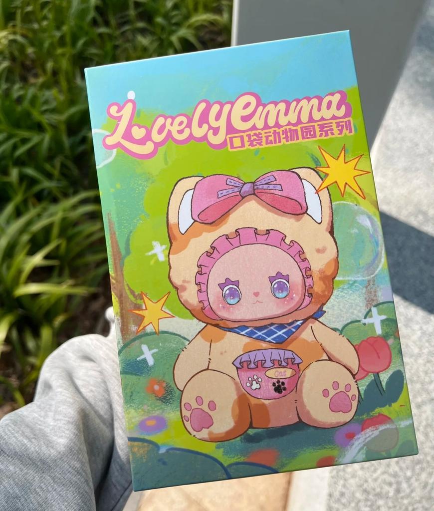 Lovely Emma Pocket Zoo Vinyl Plush Blind Box Doll Trendy Model Backpack Pendant Desktop Decor Birthday Gifts Toy Ornament Gifts