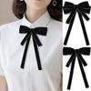 Fashion Black Bowknot Brooches Women Shirt Collar Pins Wedding Party Necktie Jewelry Accessories