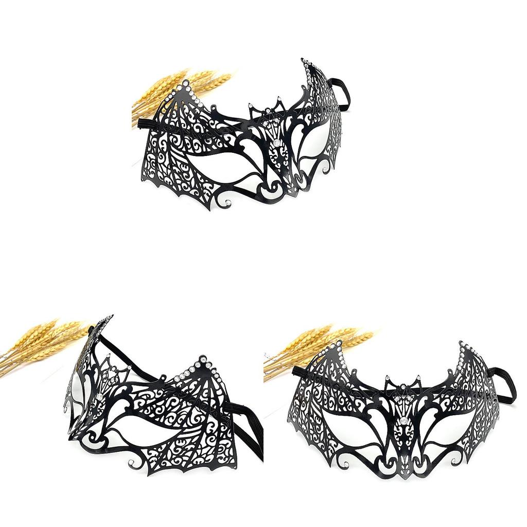 Halloween Costume Mask With Metallic Embellishments For Cosplay And Party Wear