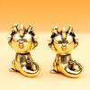 Vintage Statue Figurine Wealth Brass Decor Prosperity Chinese Style Ornament Dragon Luck Animal Mini Home Accessories Gift