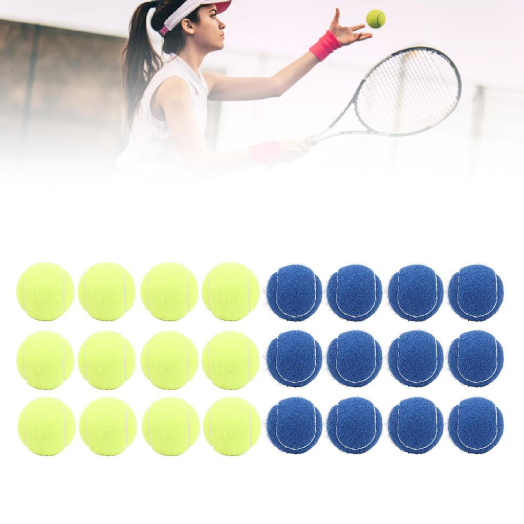12 Pack Tennis Balls Rubber Felt Pressure Training Tennis Balls Practice Balls with Storage Bag for 