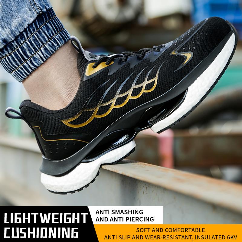 Modă Siguranță Pantofi de Siguranță pentru Bărbați Pantofi de Lucru Izolați Bombeu din Oțel Plastic Anti-Perforație Pantofi de Protecție Ușori