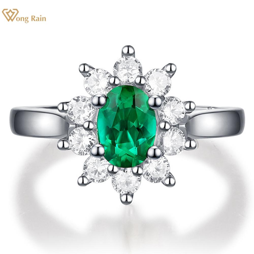 

Wong Rain Classic Элегантный 925 стерлингового серебра Овальная огранка 1CT AAAAA Цирконы Драгоценный камень Коктейль Кольцо Ювелирные изделия Свадьба Помолвка Регулируемое кольцо Adjustable зелёный