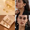 Modern Long Gold Chain Earrings For Women Featuring Geometric Alloy Design